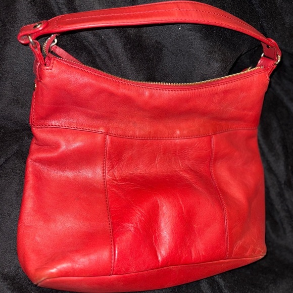 Kate Spade VINTAGE RED BUCKET Tote SATCHEL HOBO TOTE PURSE ORIGINAL - Picture 7 of 16